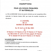 Inscription pour les ecoles primaires et maternelles