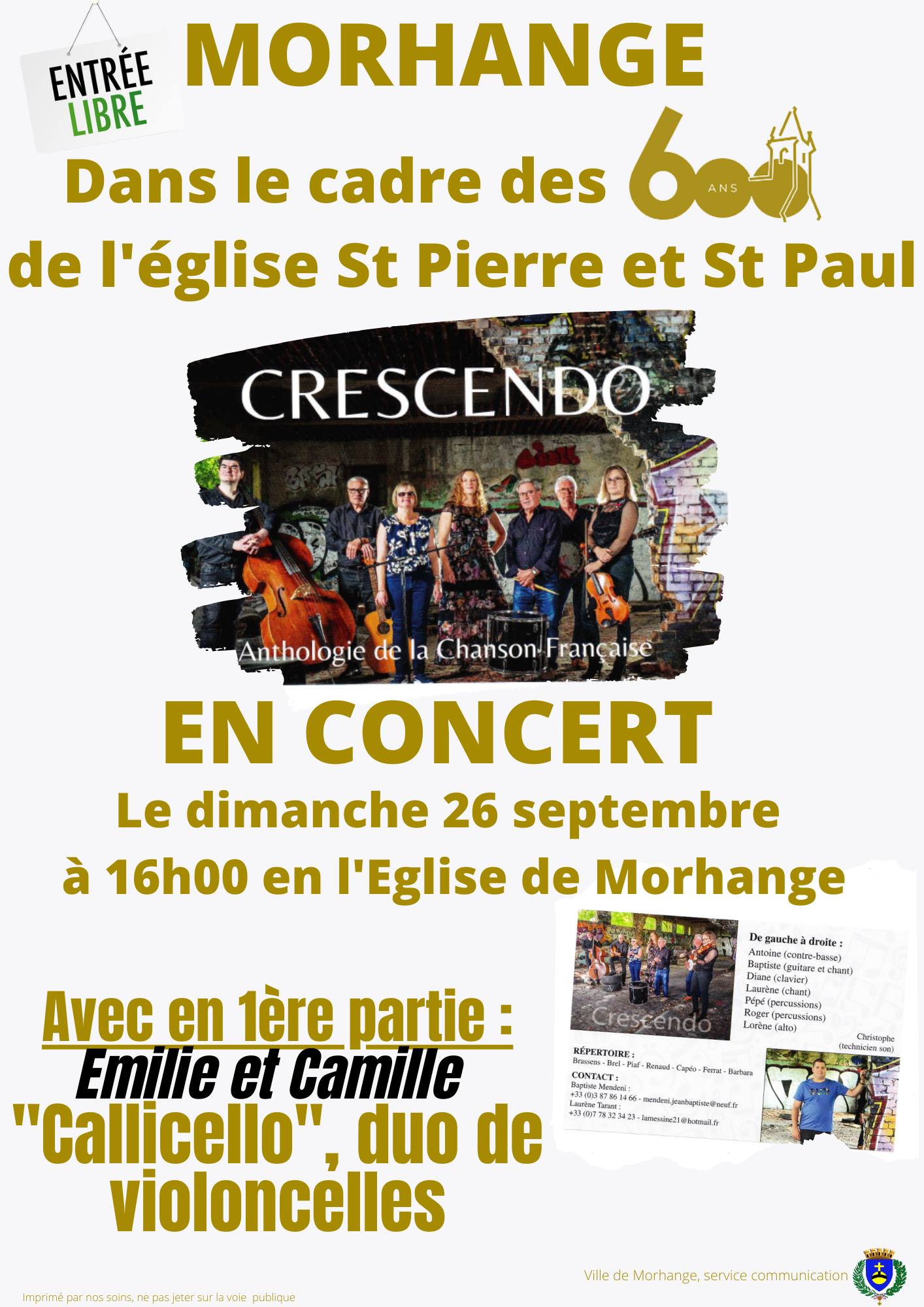 600 Ans de l'église - Concert Crescendo