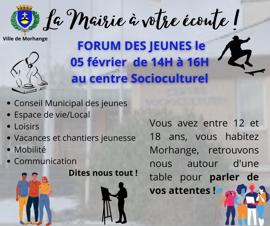 La Mairie à votre écoute : forum des jeunes