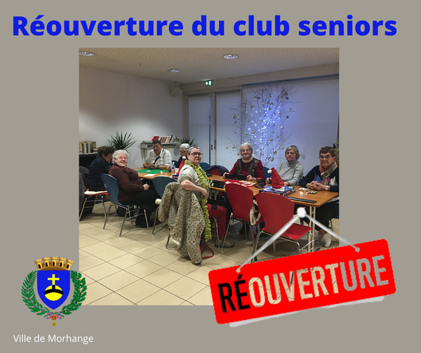 Reouverture du club seniors