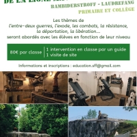 Visites d'ouvrages de la Ligne Maginot à destination des écoles élémentaires et collèges.