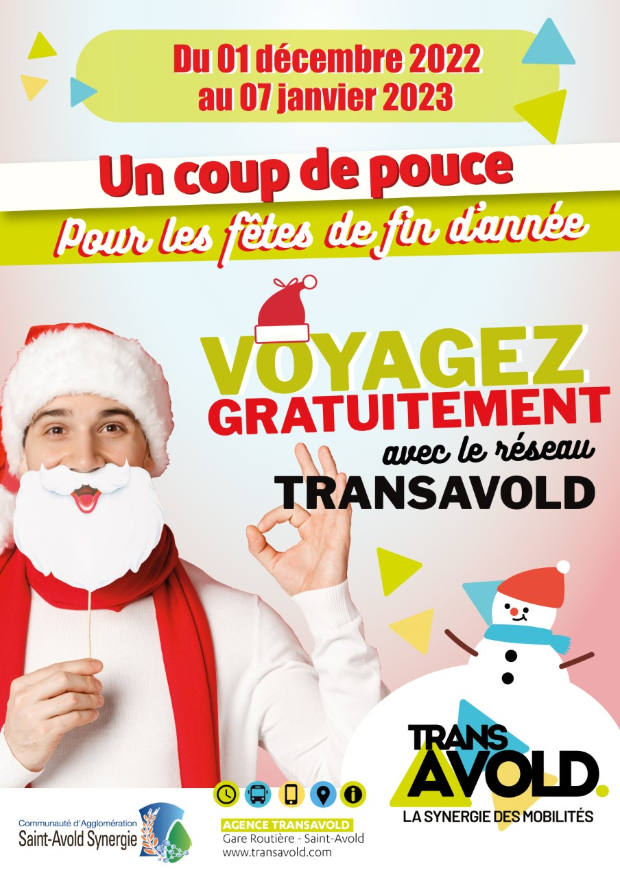 Gratuité du réseau Transavold du 1er décembre 2022 au 7 janvier 2023 !