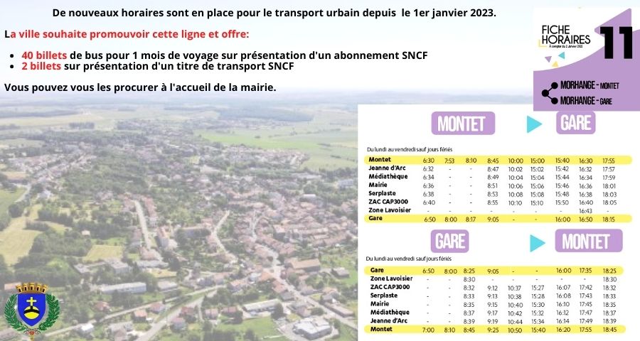 transports gratuits en navette urbaine de la ligne 11