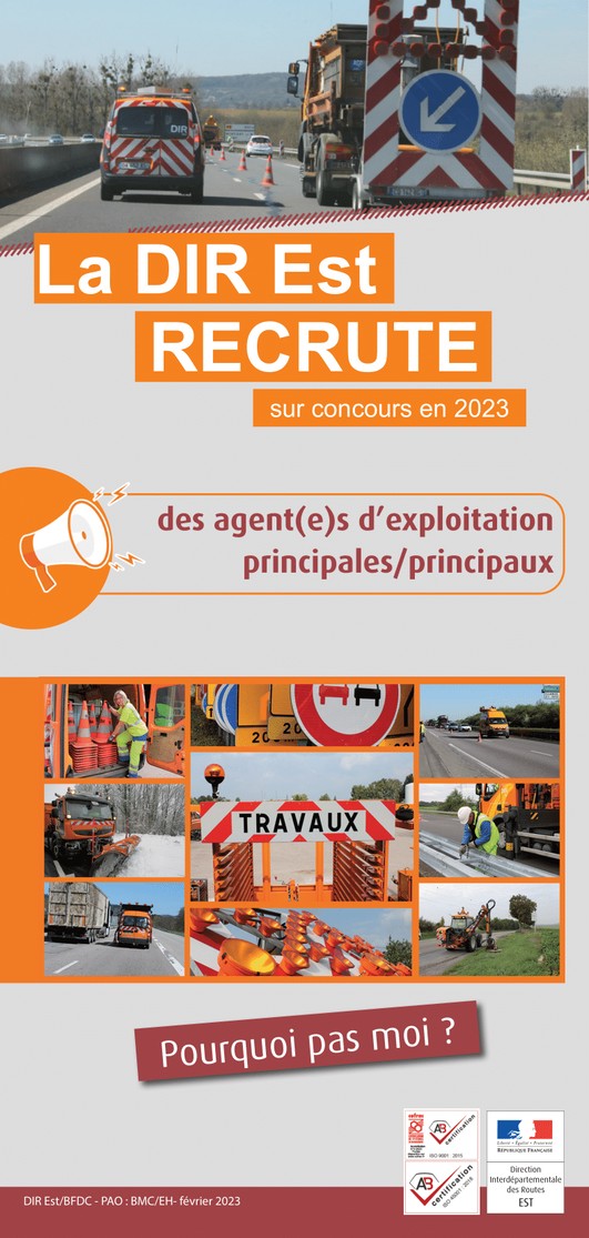 La DIR Est recrute!