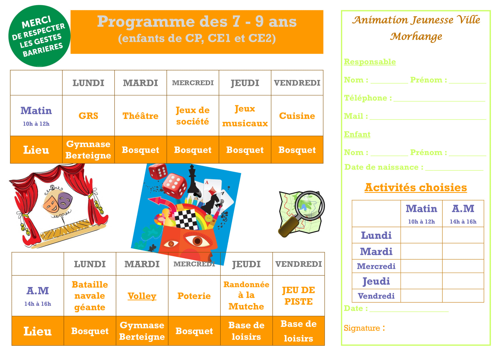 Programme des 7 et 9 ans