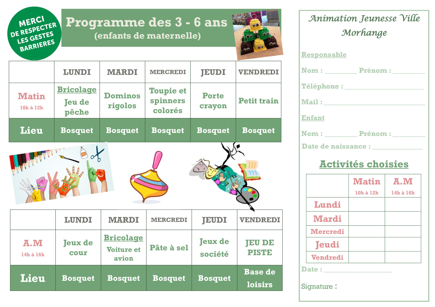 Programme 3 à 6 ans